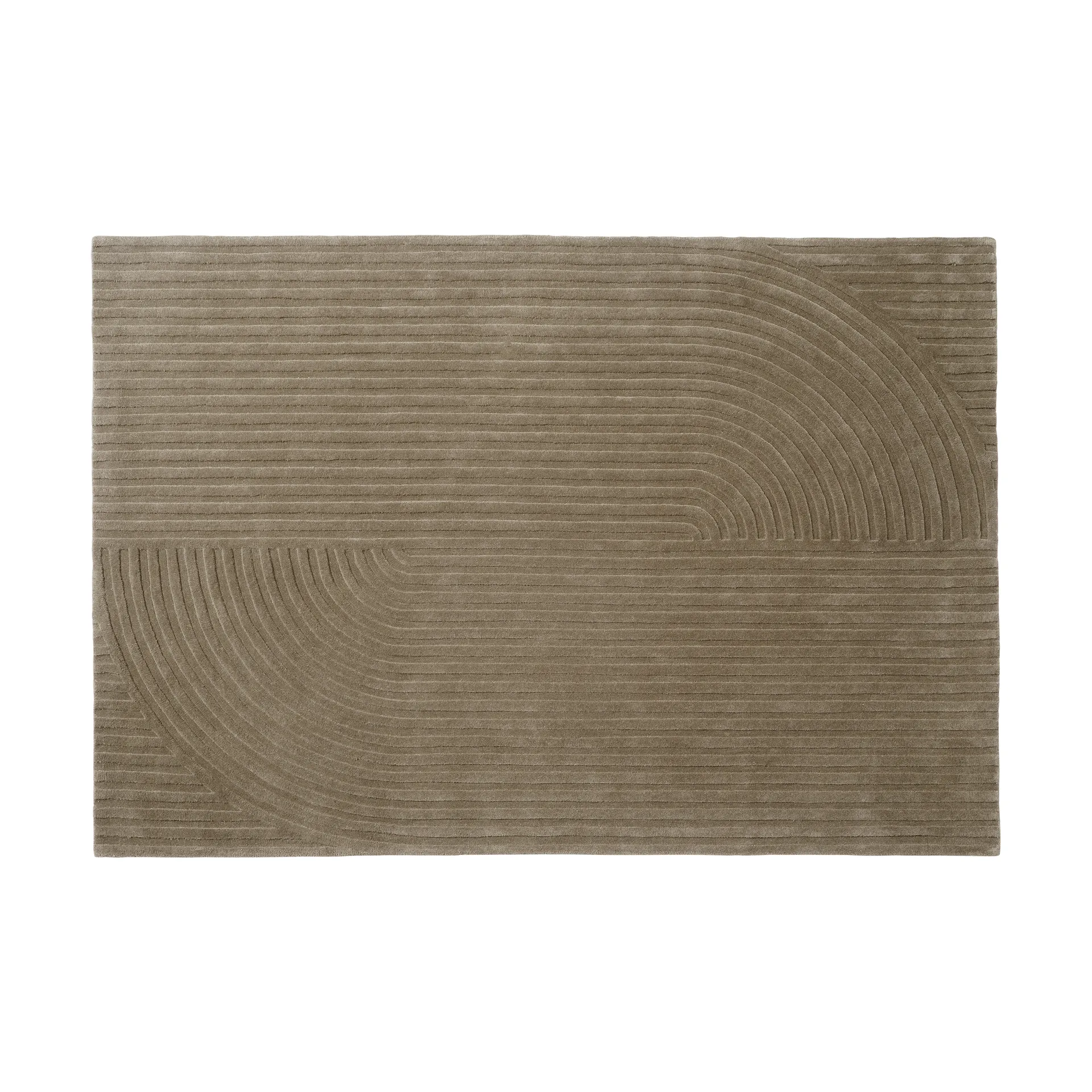 Relevo Rug Quattro villamatto, Taupe, 170x240 cm Muuto