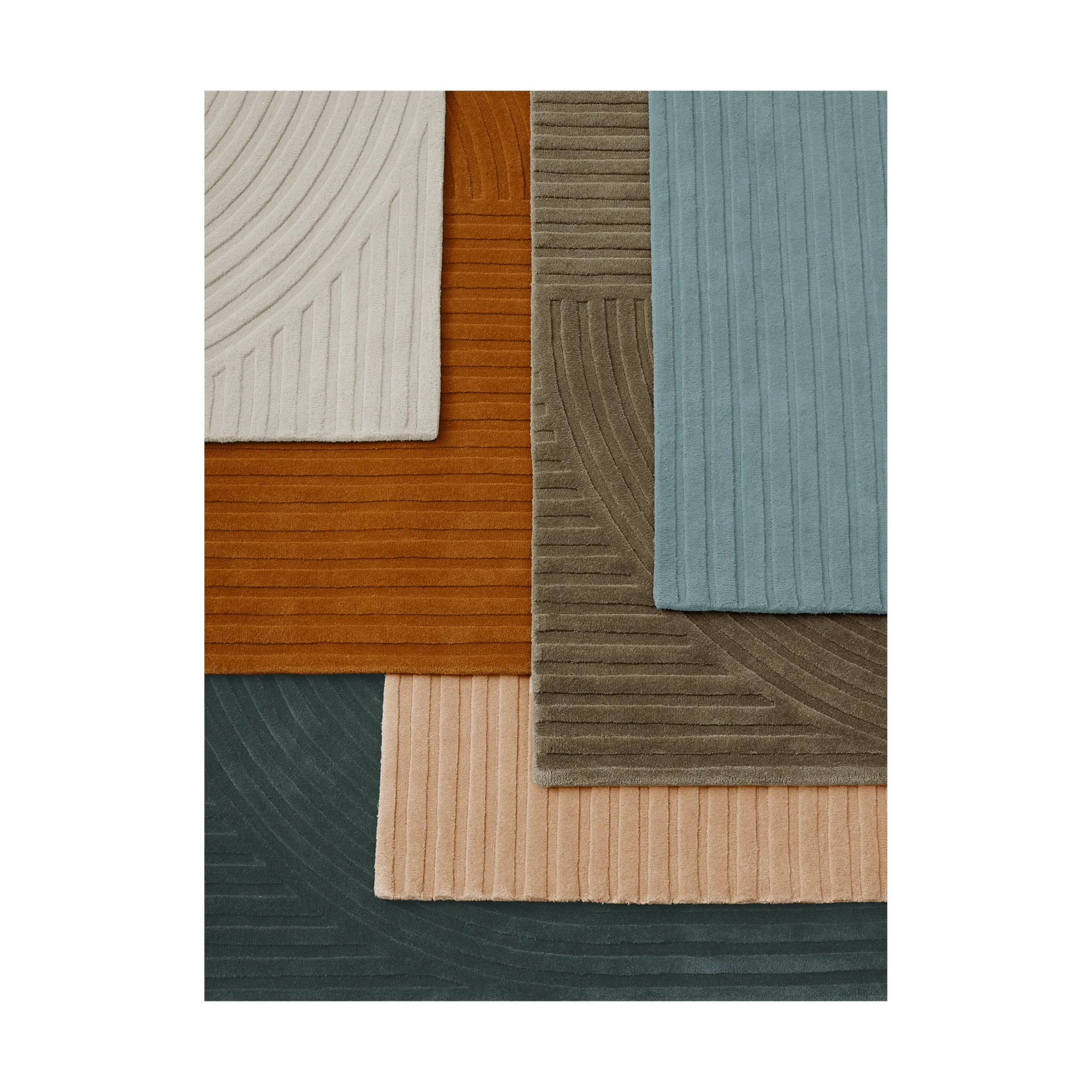 Relevo Rug Quattro villamatto, Taupe, 200x300 cm Muuto