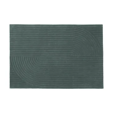 Relevo Rug Quattro villamatto - Tummanvihreä, 170x240 cm - Muuto