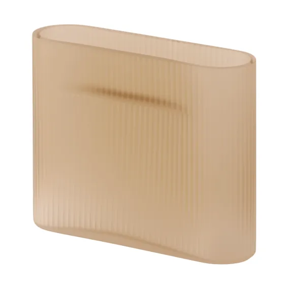 Ridge maljakko huurrettu lasi 16,5 cm, Vaaleanoranssi Muuto