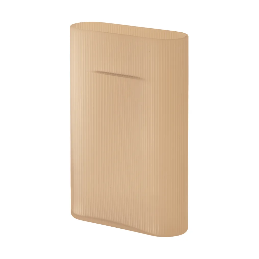 Ridge maljakko huurrettu lasi 35 cm, Vaaleanoranssi Muuto