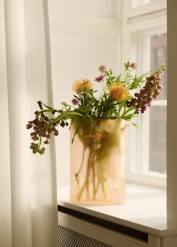 Ridge maljakko huurrettu lasi 35 cm - Vaaleanoranssi - Muuto