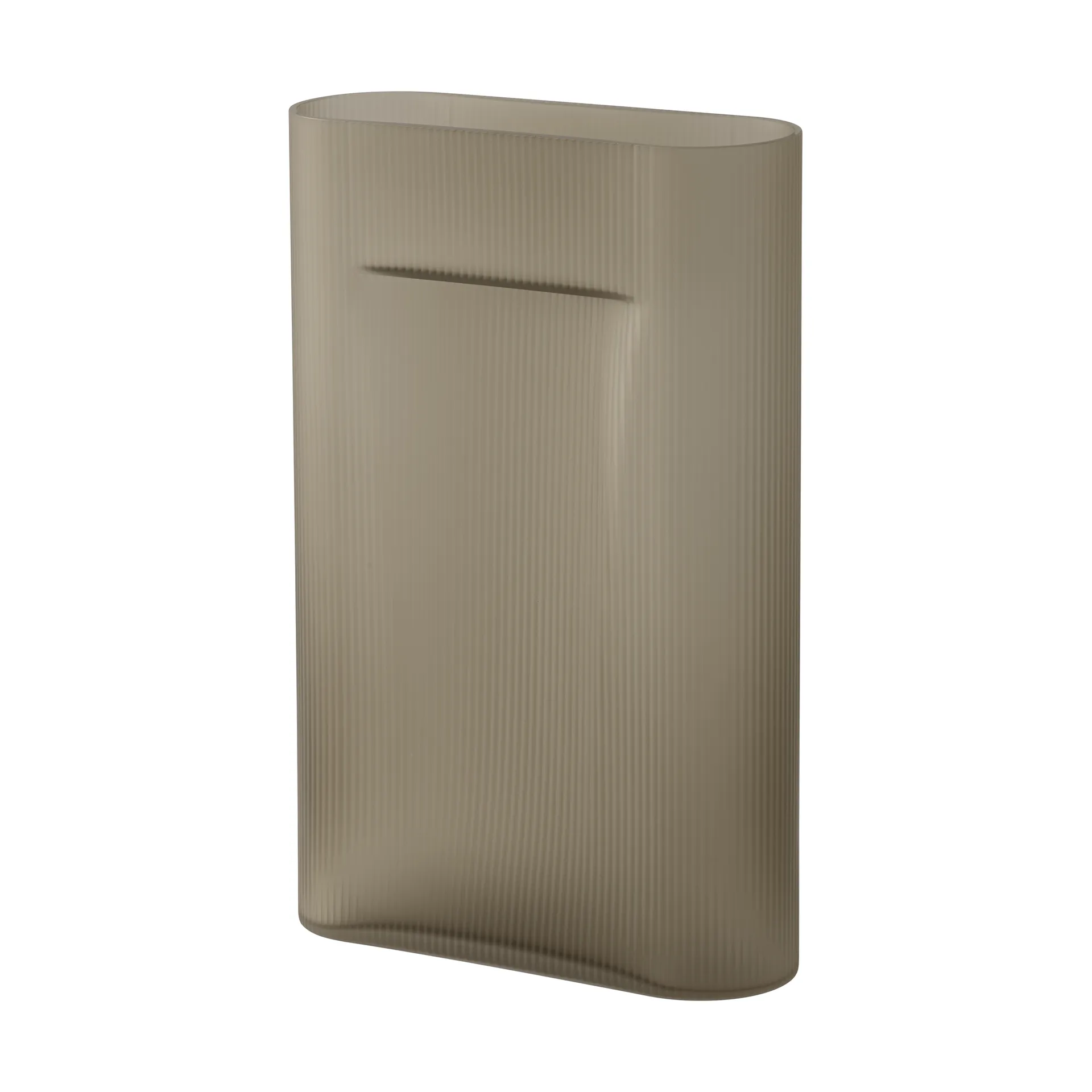 Ridge maljakko huurrettu lasi 48,5 cm, Taupe Muuto