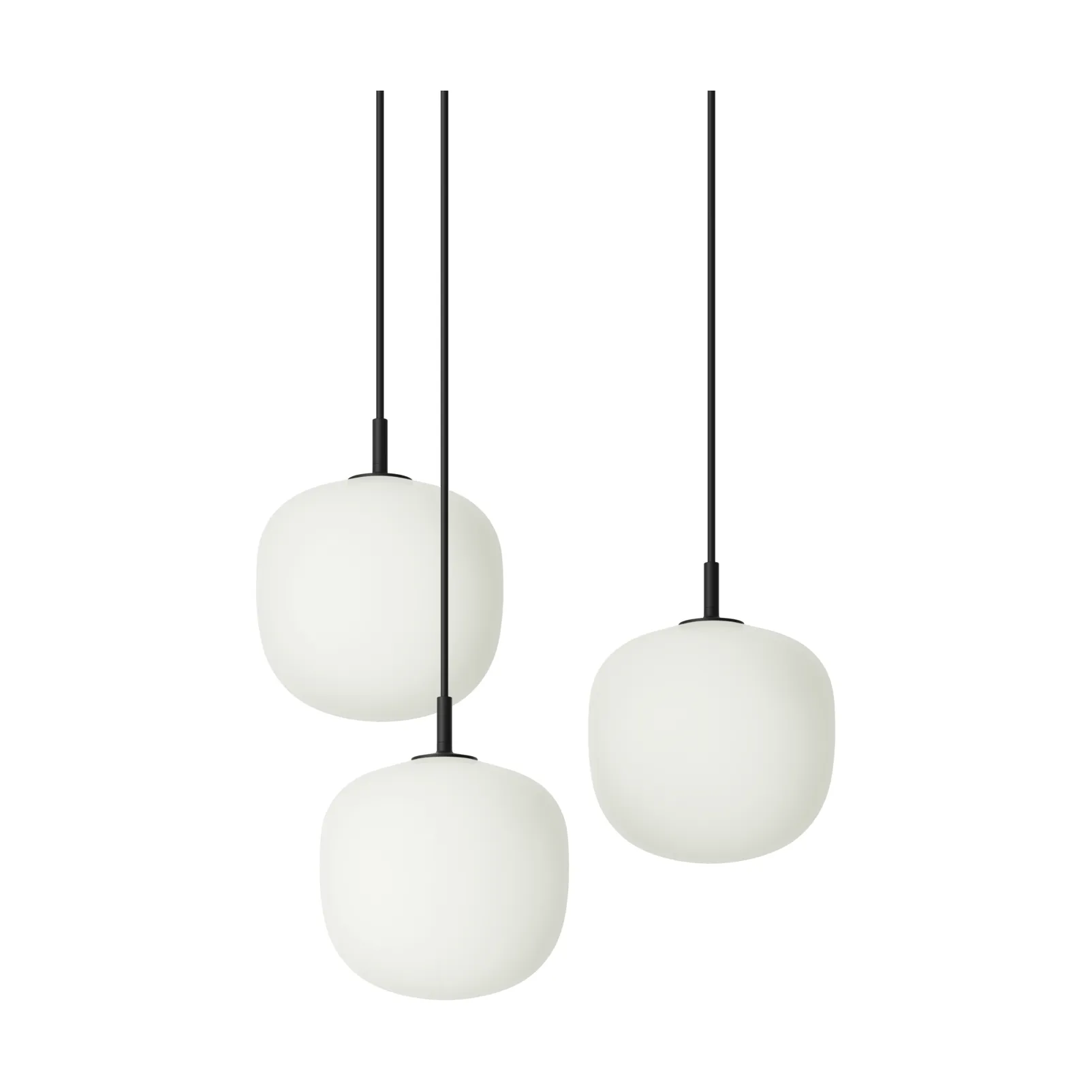Rime Pendant Cluster 3 riippuvalaisin, Black, Ø18 cm Muuto