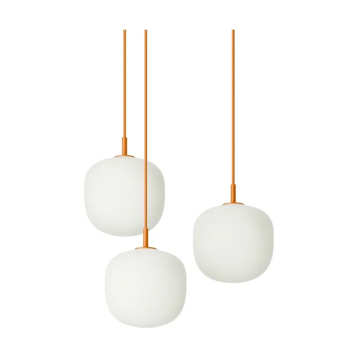 Rime Pendant Cluster 3 riippuvalaisin - Oranssi, Ø18 cm - Muuto