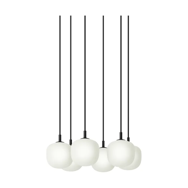 Rime Pendant Cluster 6 riippuvalaisin - Black, Ø12 cm - Muuto