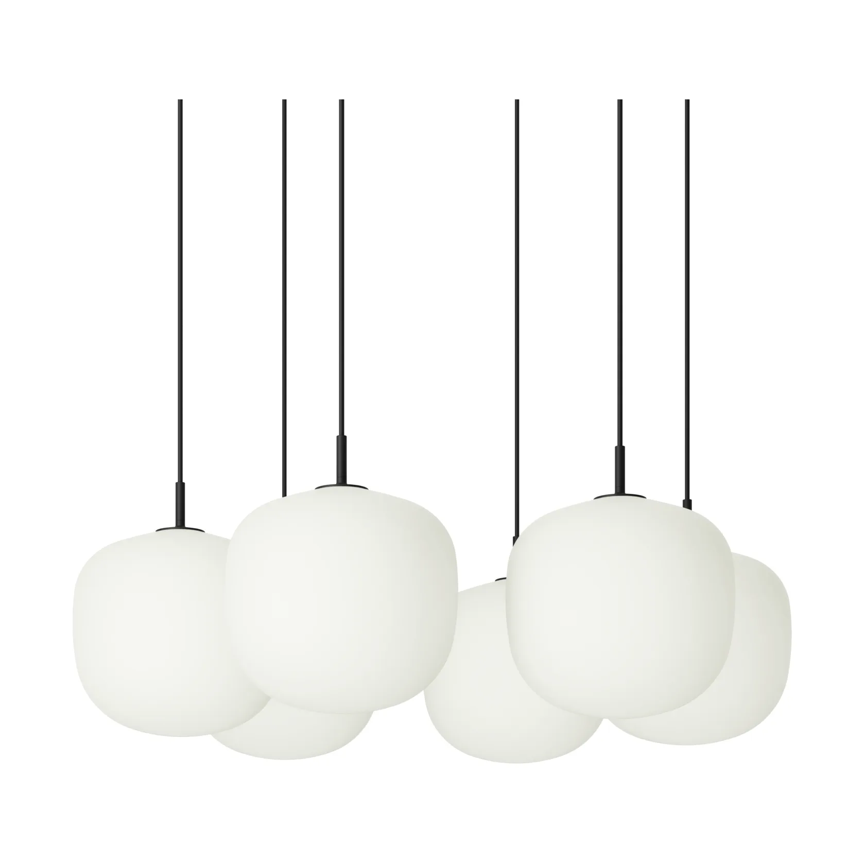 Rime Pendant Cluster 6 riippuvalaisin, Black, Ø25 cm Muuto