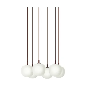 Rime Pendant Cluster 6 riippuvalaisin - Deep red, Ø12 cm - Muuto