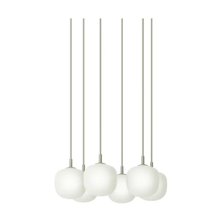 Rime Pendant Cluster 6 riippuvalaisin - Harmaa, Ø12 cm - Muuto