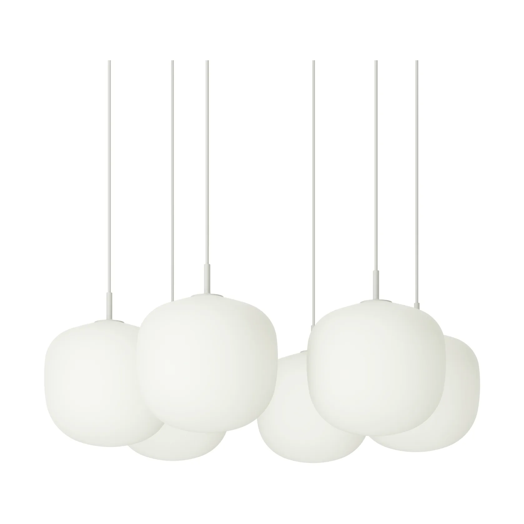 Rime Pendant Cluster 6 riippuvalaisin, Harmaa, Ø25 cm Muuto
