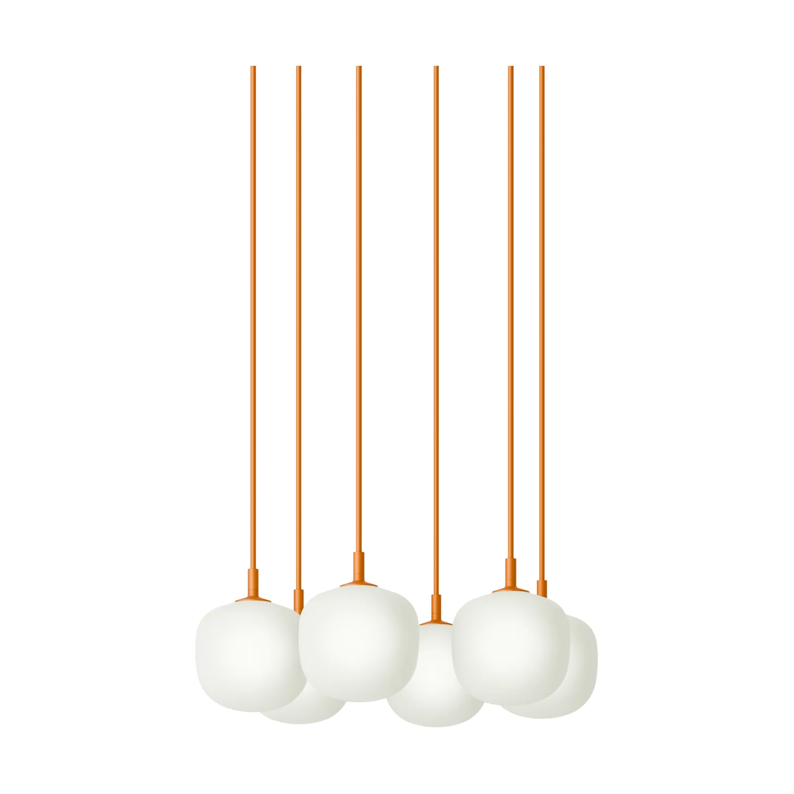 Rime Pendant Cluster 6 riippuvalaisin, Oranssi, Ø12 cm Muuto