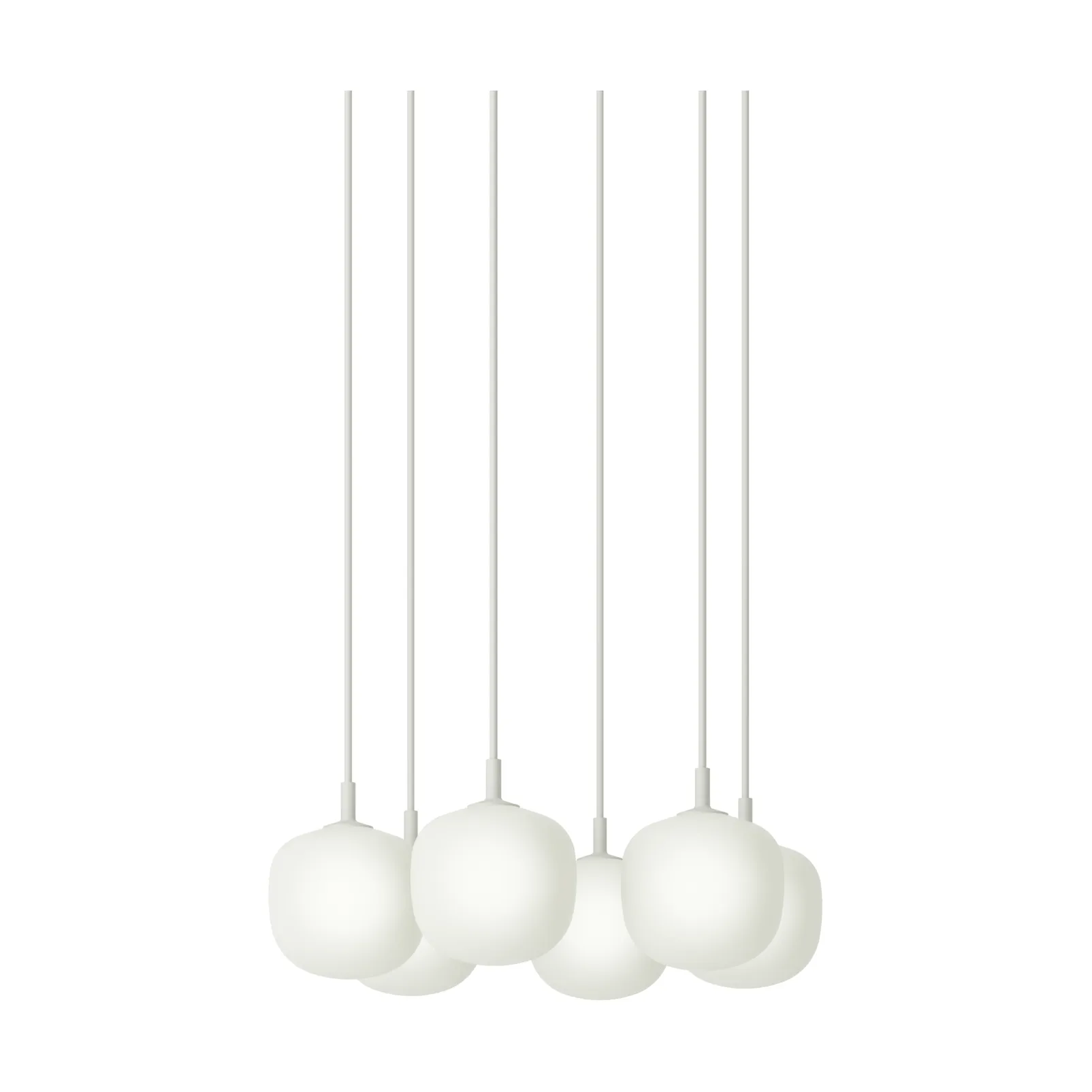 Rime Pendant Cluster 6 riippuvalaisin, White, Ø12 cm Muuto