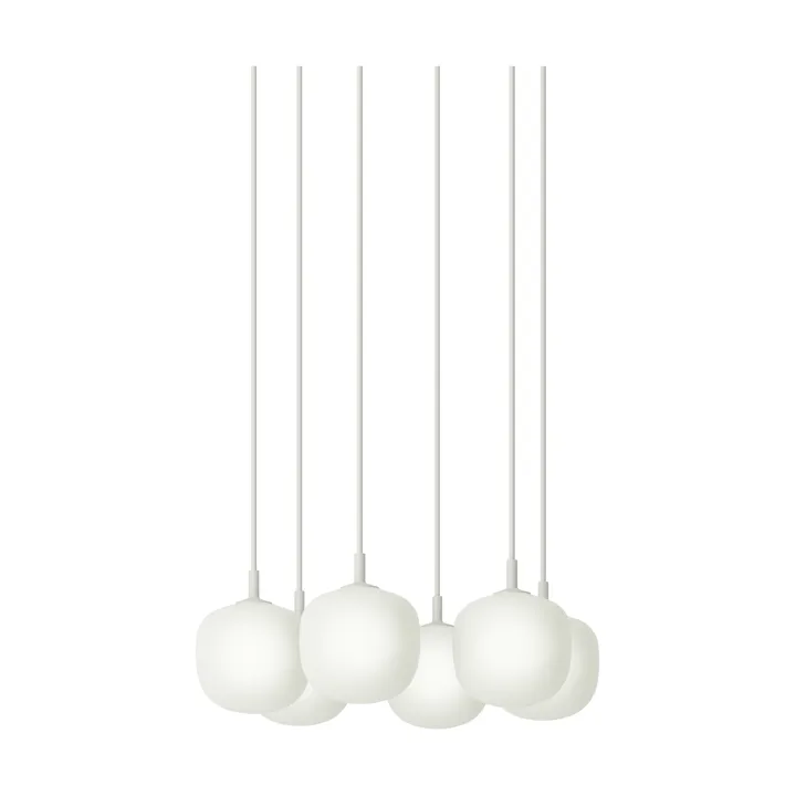 Rime Pendant Cluster 6 riippuvalaisin - White, Ø12 cm - Muuto
