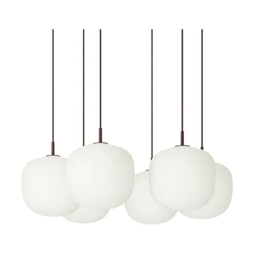 Rime Pendant Cluster 6 riipuslamppu - Tummanpunainen, Ø25 cm - Muuto