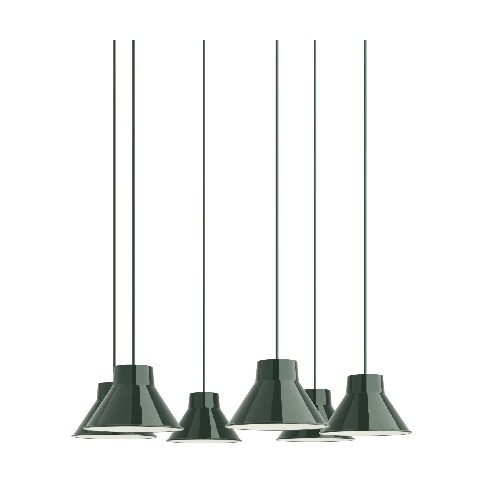 Top Pendant Cluster 6 riippuvalaisin, Tummanvihreä, Ø21 cm Muuto