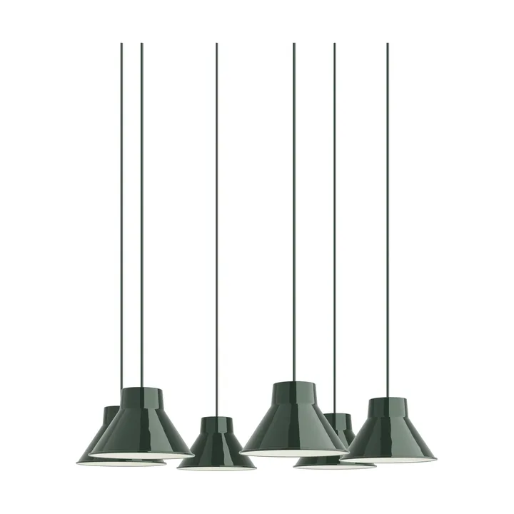Top Pendant Cluster 6 riippuvalaisin - Tummanvihreä, Ø21 cm - Muuto
