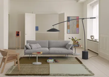 Verso villamatto - Cool grey-tummanruskea, 258x258 cm - Muuto