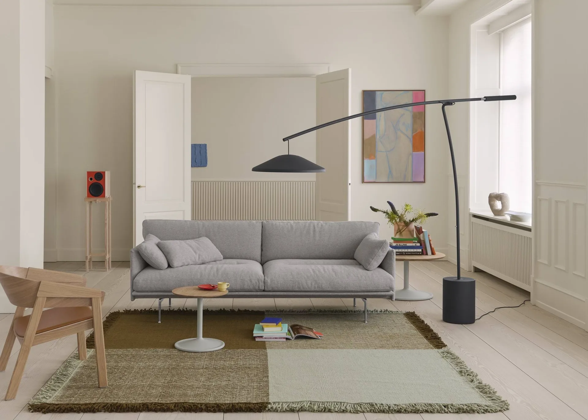 Verso villamatto, Vaalea vihreä-lämmin ruskea, 258x258 cm Muuto