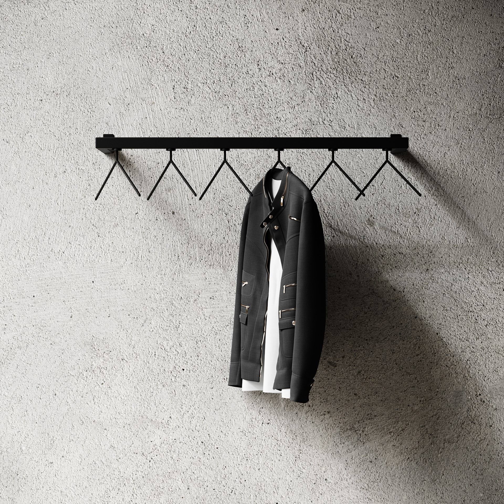 Nichba HangSys vaateripustin, Musta, 100 cm Nichba
