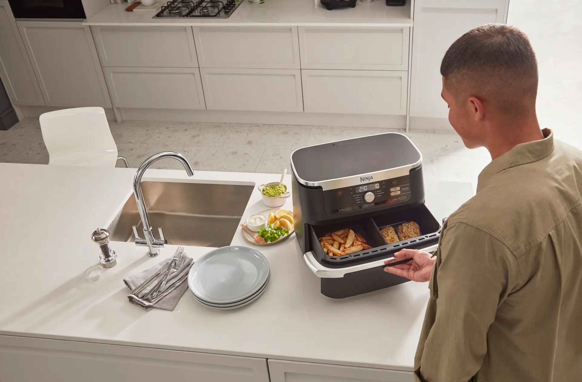 Ninja Foodi Air Fryer AF500EU FlexDrawer 10,4 l, Musta Ninja