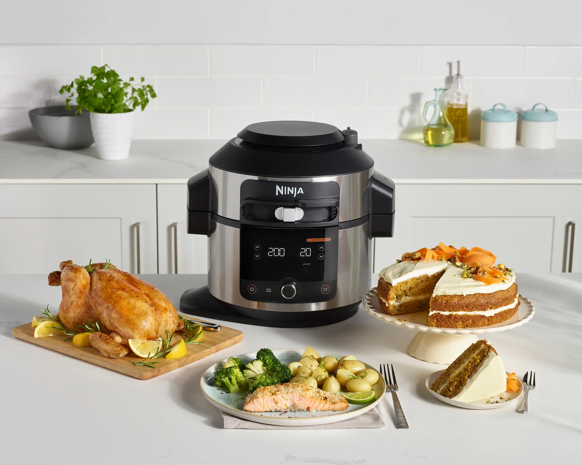 Ninja Foodi OL550 11-in-1 ONE-Lid multicooker 6 L, Ruostumaton teräs Ninja