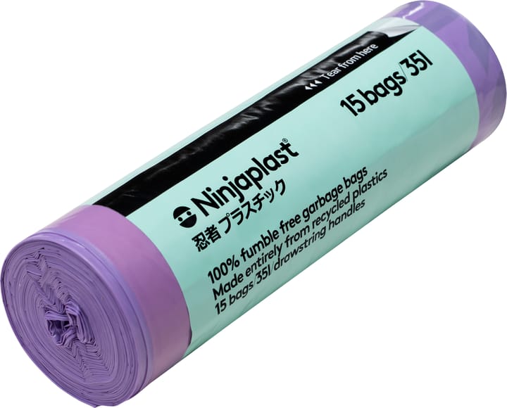 Jätesäkit narulla 35 l - Violetti - Ninjaplast