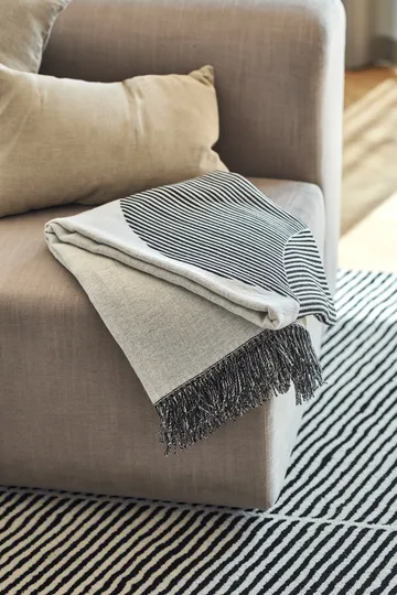 Circles-puuvillahuopa 130x185 cm - musta - NJRD