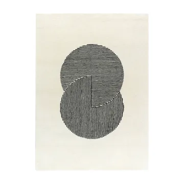 Circles-villamatto, luonnonvalkoinen - 170x240 cm - NJRD