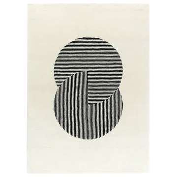 Circles-villamatto, luonnonvalkoinen - 200x300 cm - NJRD