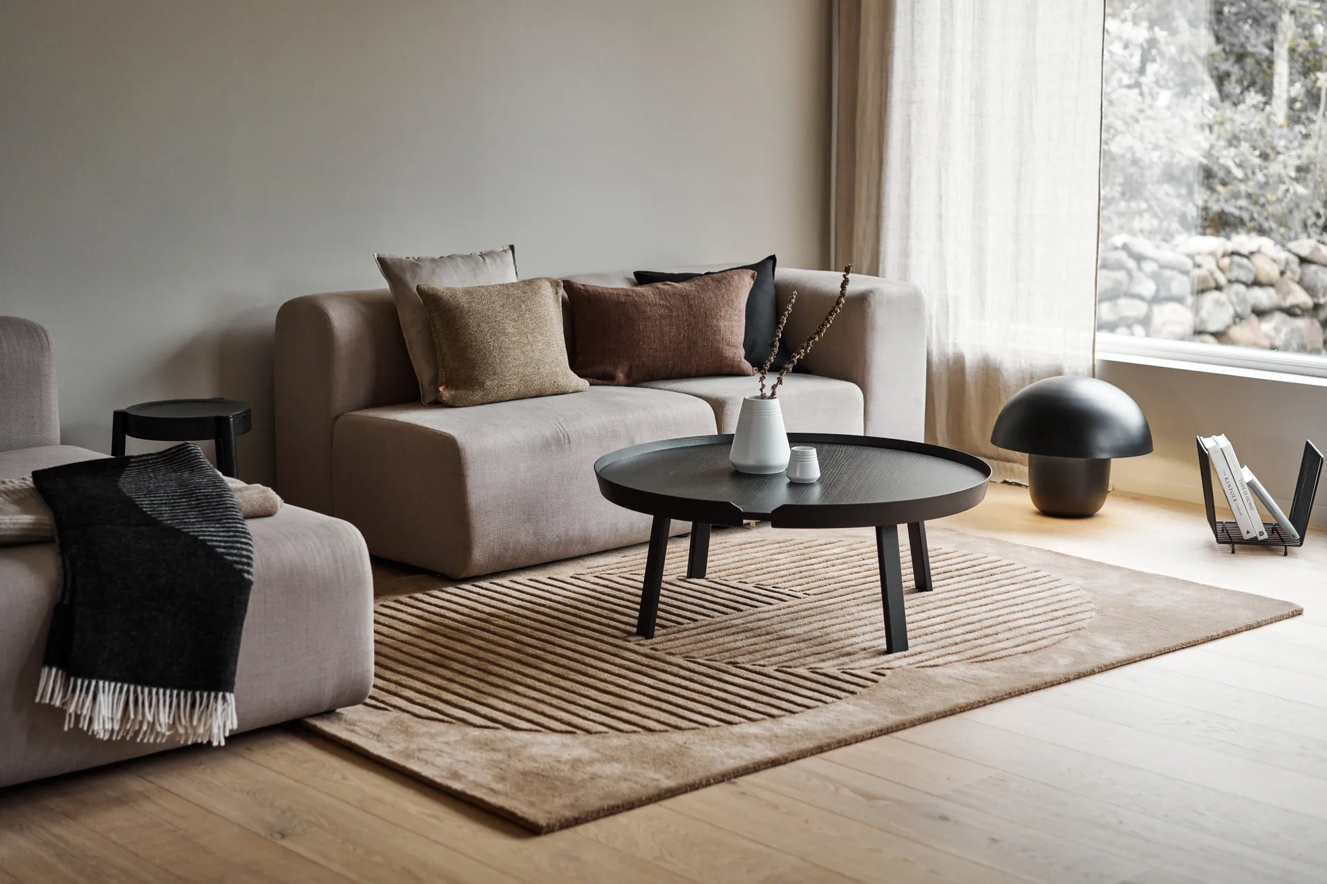 Levels Circles villamatto, Beige, 170x240 cm NJRD