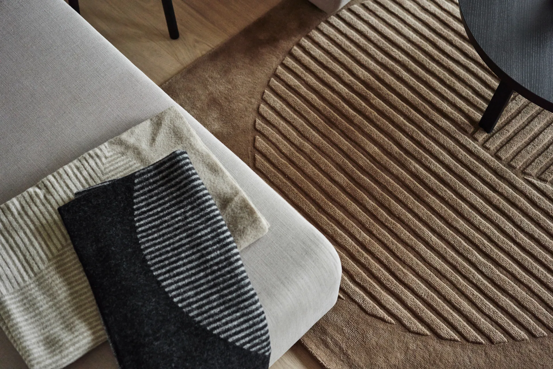 Levels Circles villamatto, Beige, 170x240 cm NJRD