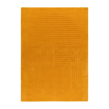 Levels Circles villamatto - Keltainen, 200x300 cm - NJRD