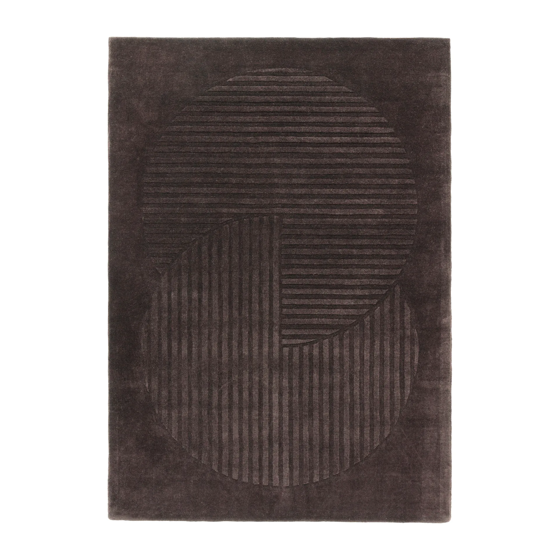 Levels Circles villamatto, Ruskea, 170x240 cm NJRD