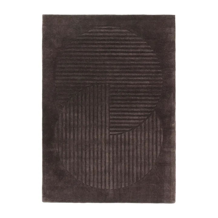 Levels Circles villamatto - Ruskea, 200x300 cm - NJRD