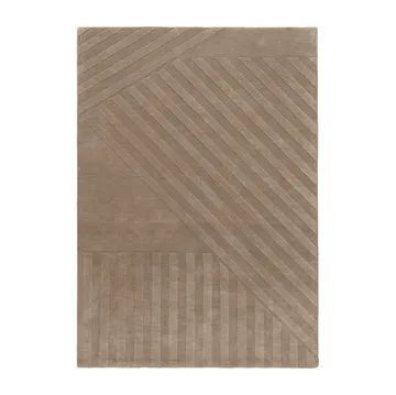 Levels Stripes villamatto - Myyränruskea, 170x240 cm - NJRD