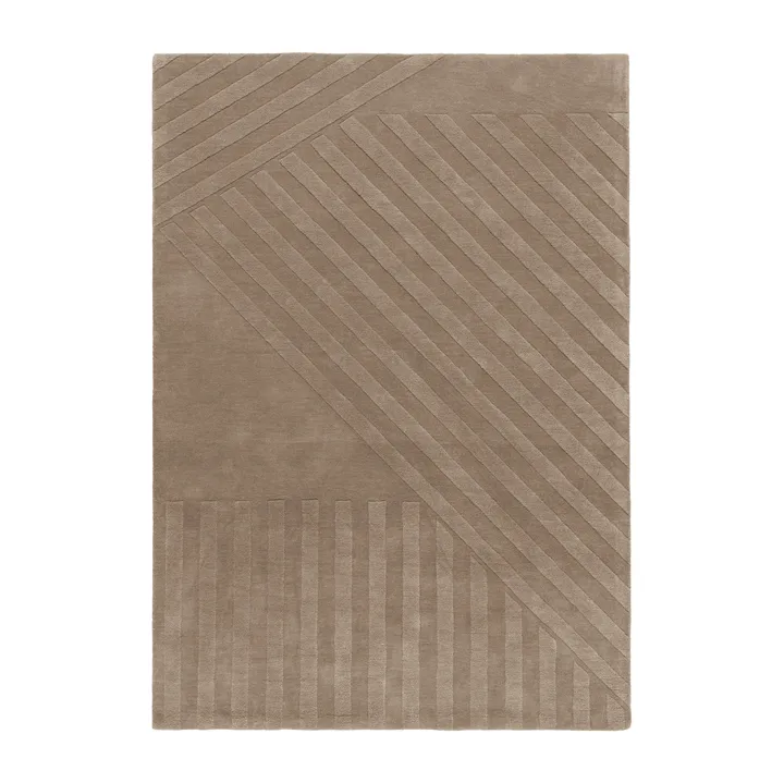 Levels Stripes villamatto - Myyränruskea, 200x300 cm - NJRD