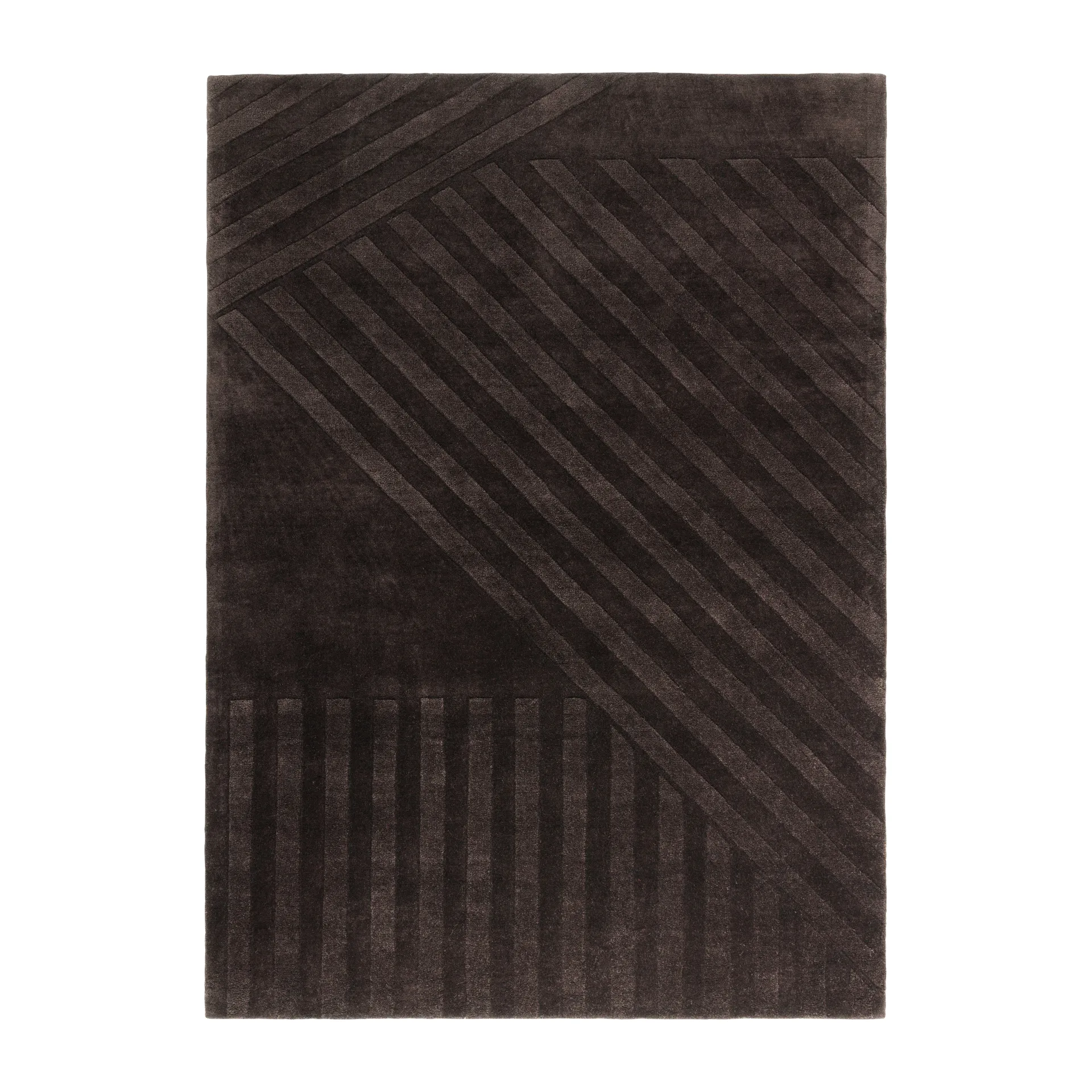 Levels Stripes villamatto, Ruskea, 170x240 cm NJRD
