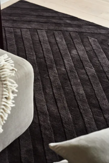Levels Stripes villamatto - Ruskea, 170x240 cm - NJRD