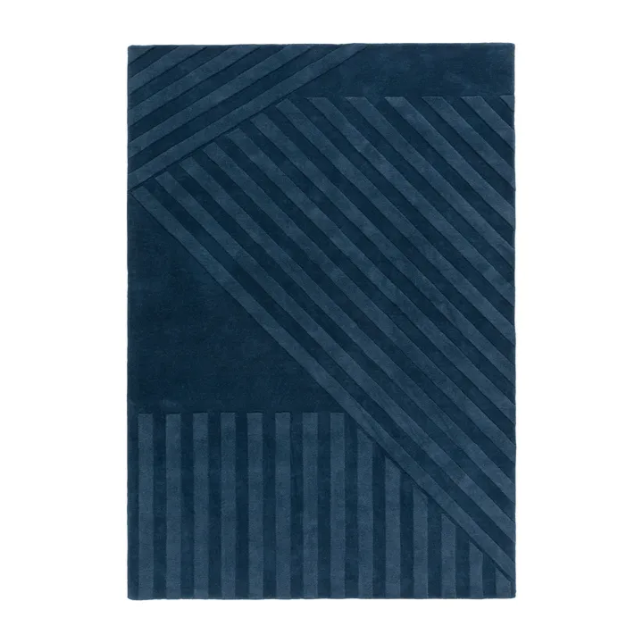Levels Stripes villamatto - Sininen, 170x240 cm - NJRD