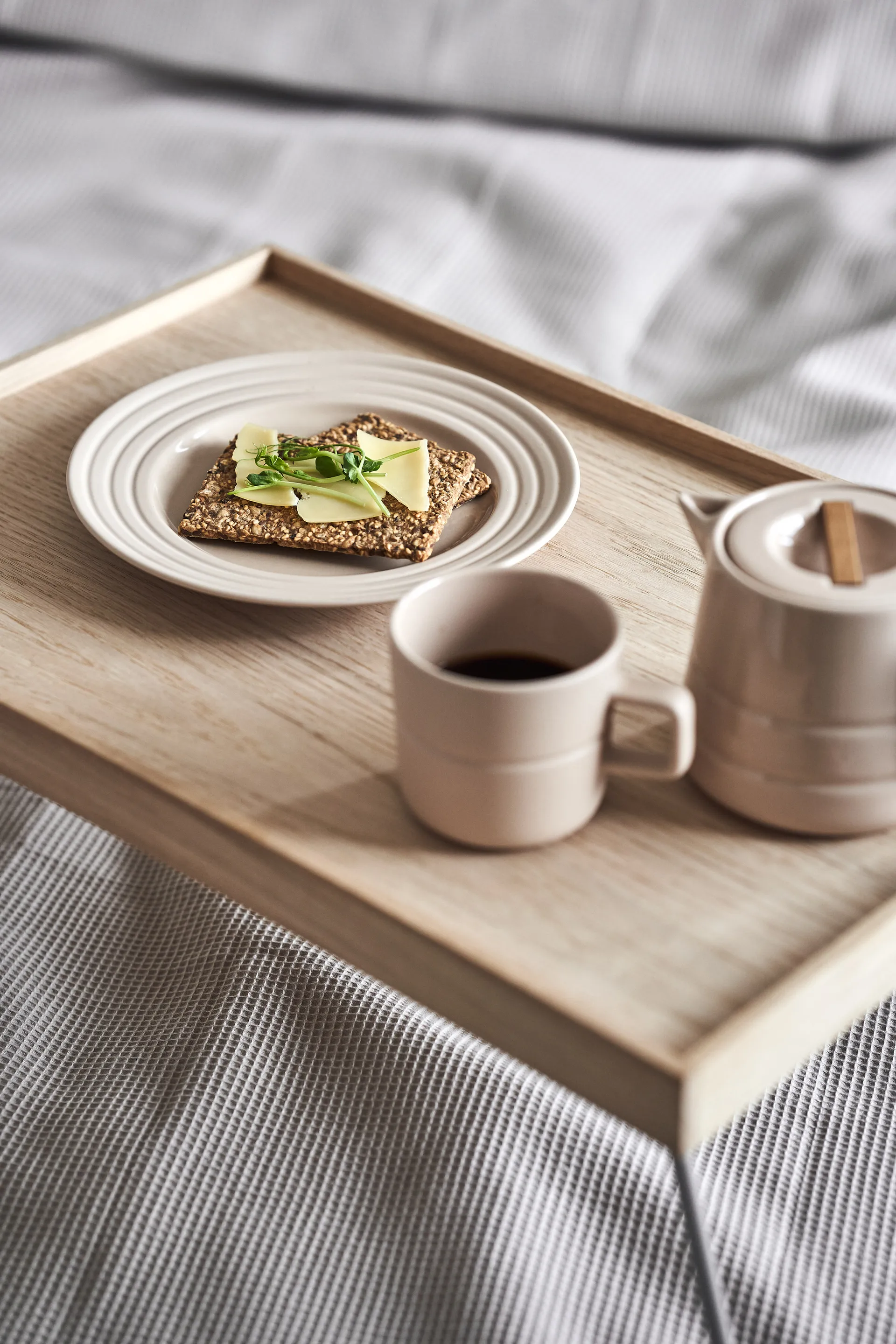 Lines-lautanen pieni Ø 21 cm, 6 kpl, beige NJRD