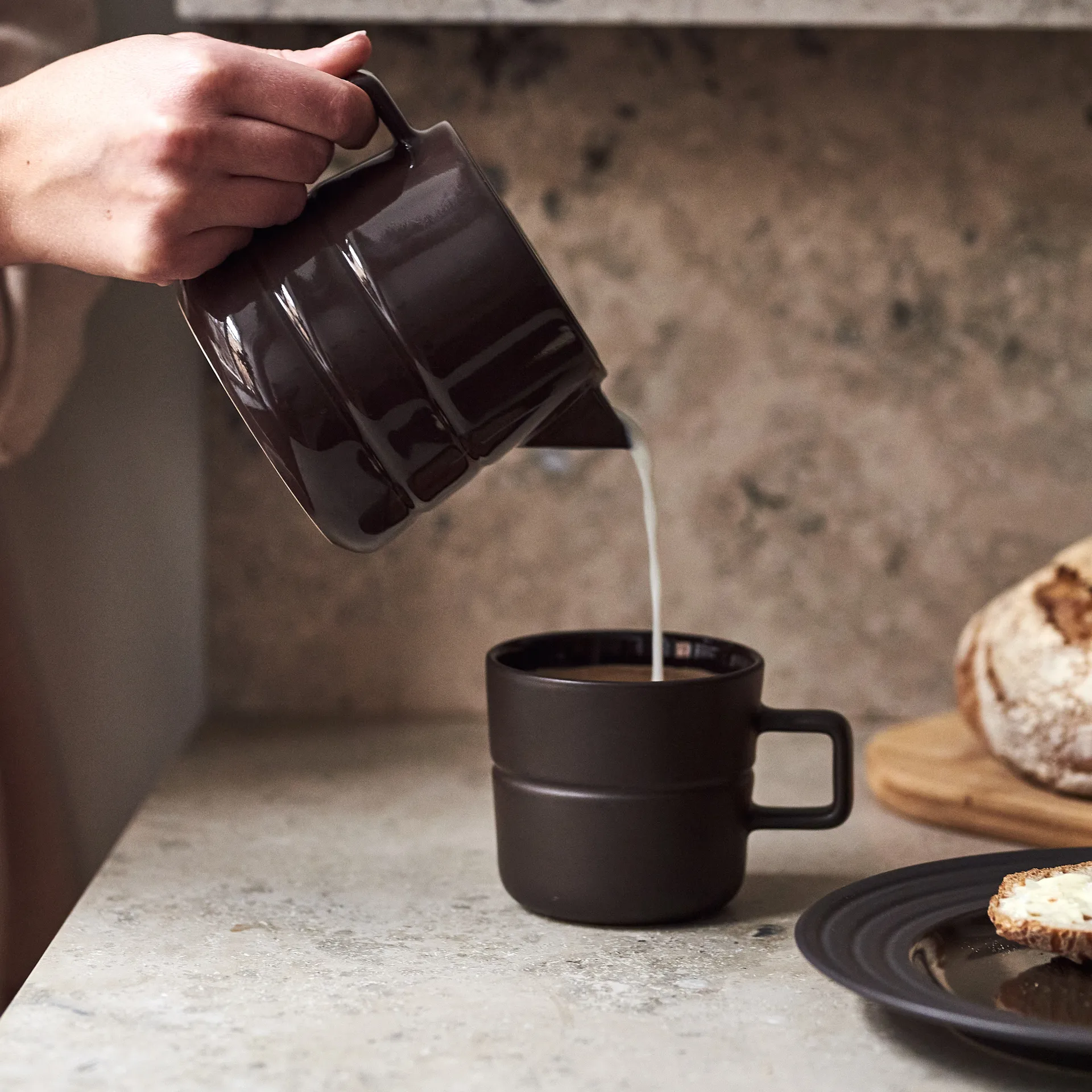 Lines-maitokannu 50 cl, ruskea NJRD