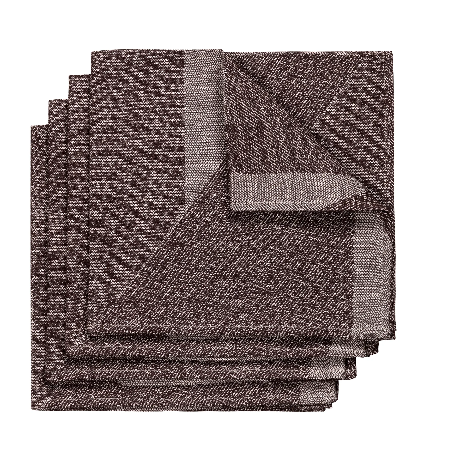 Metric lautasliina 47x47 cm 4-pack, Ruskea-valkoinen NJRD