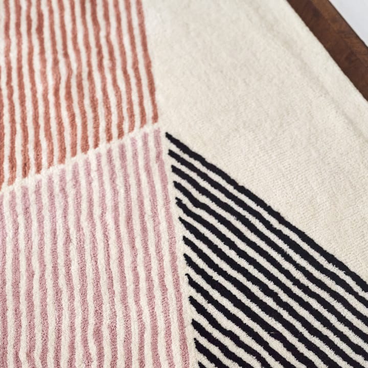 Rectangles-villamatto, vaaleanpunainen, 200x300 cm NJRD