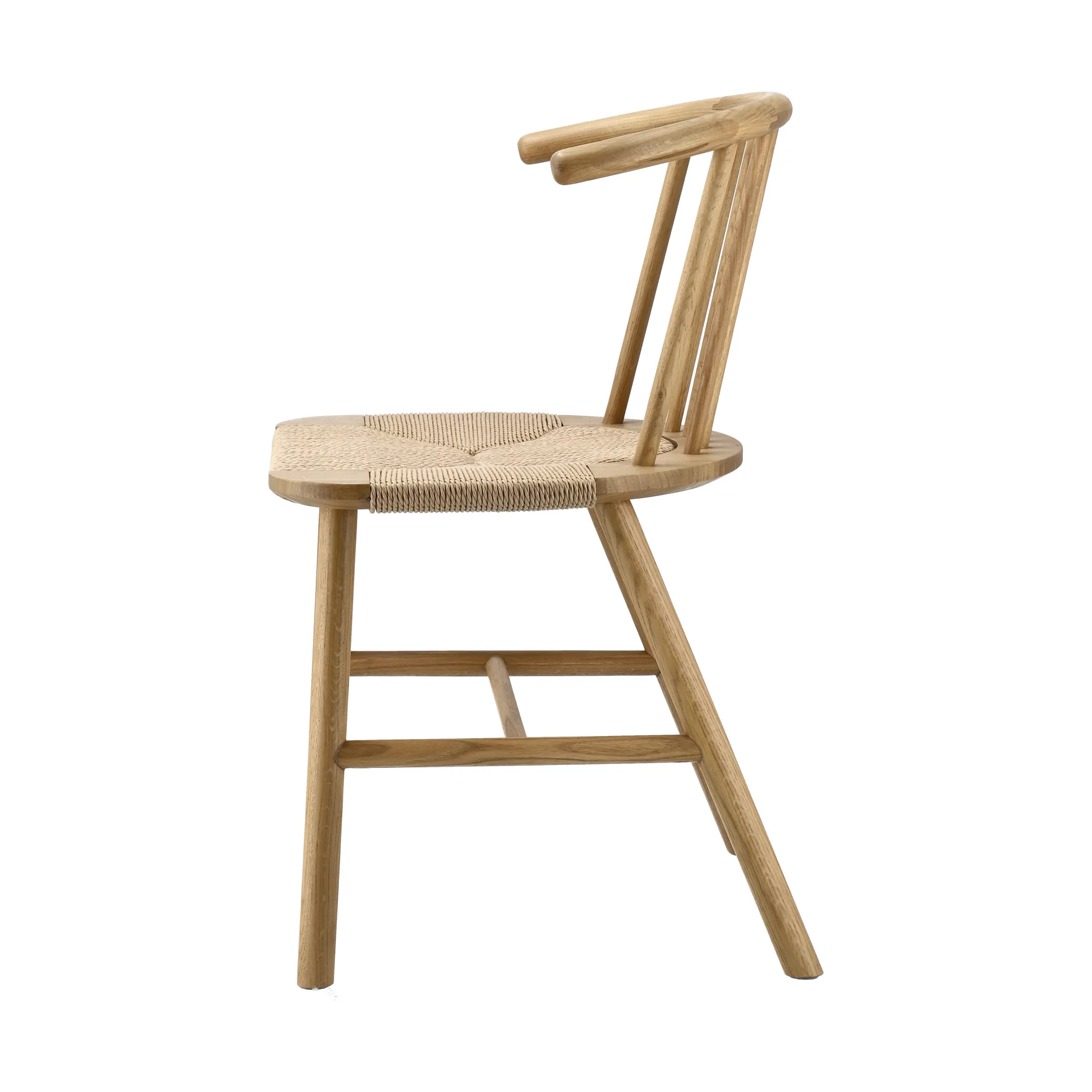 VIOR ruokapöytä 200 cm + tuoli 6‑pakkaus – Lakattu tammi‑naturel,  NJRD