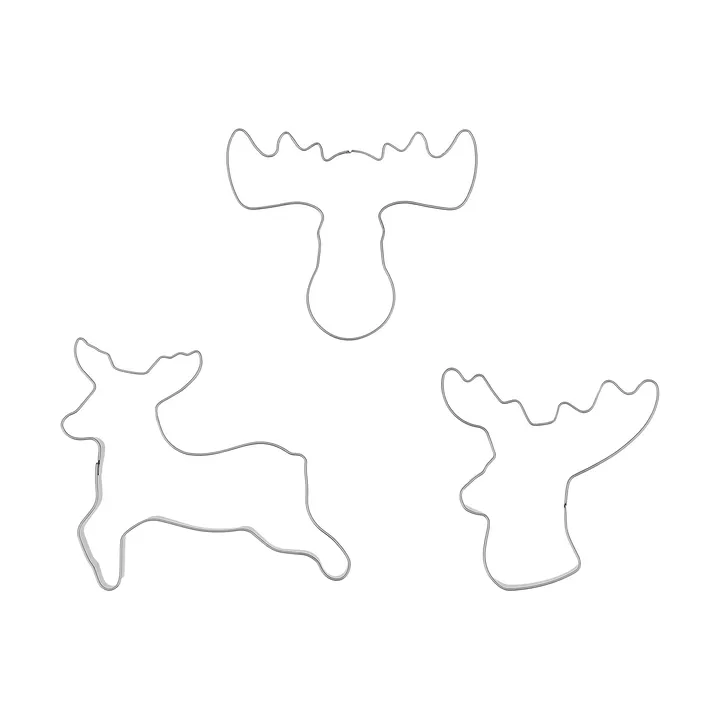 BAKE piparkakkumuotti - Poro, 3 osaa - Nordwik