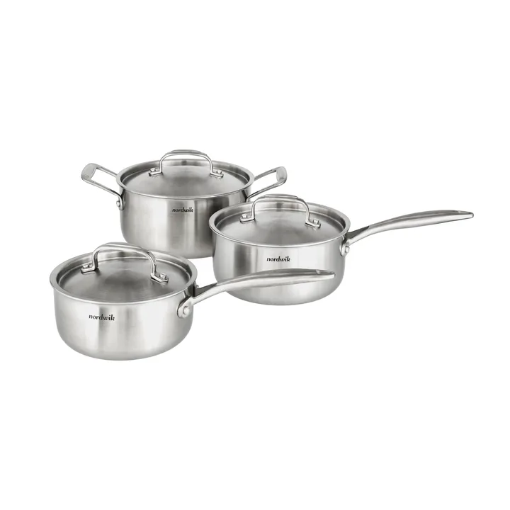 Nordwik kattilasarja 3-kerroksinen 3 osaa - 1,5 l, 2 l, 3 l - Nordwik