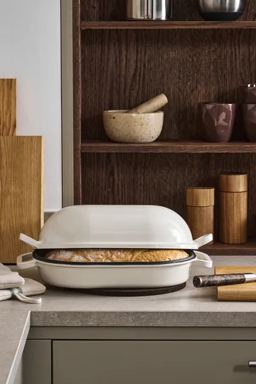 Nordwik Levain leipävuoka emaloitu 39x26 cm - Kreemi - Nordwik