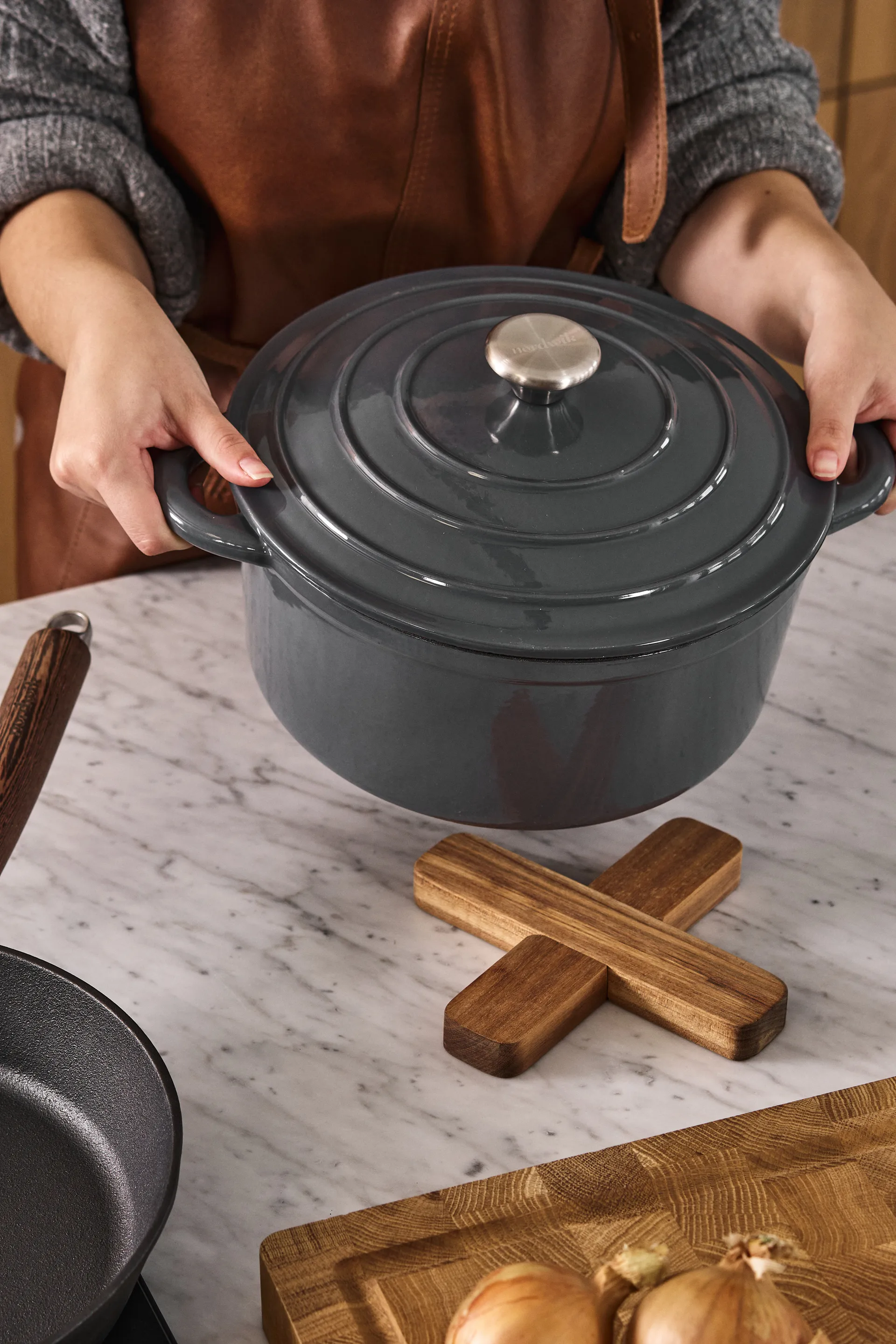 Nordwik valurautapata pyöreä 5 l, Harmaa Nordwik