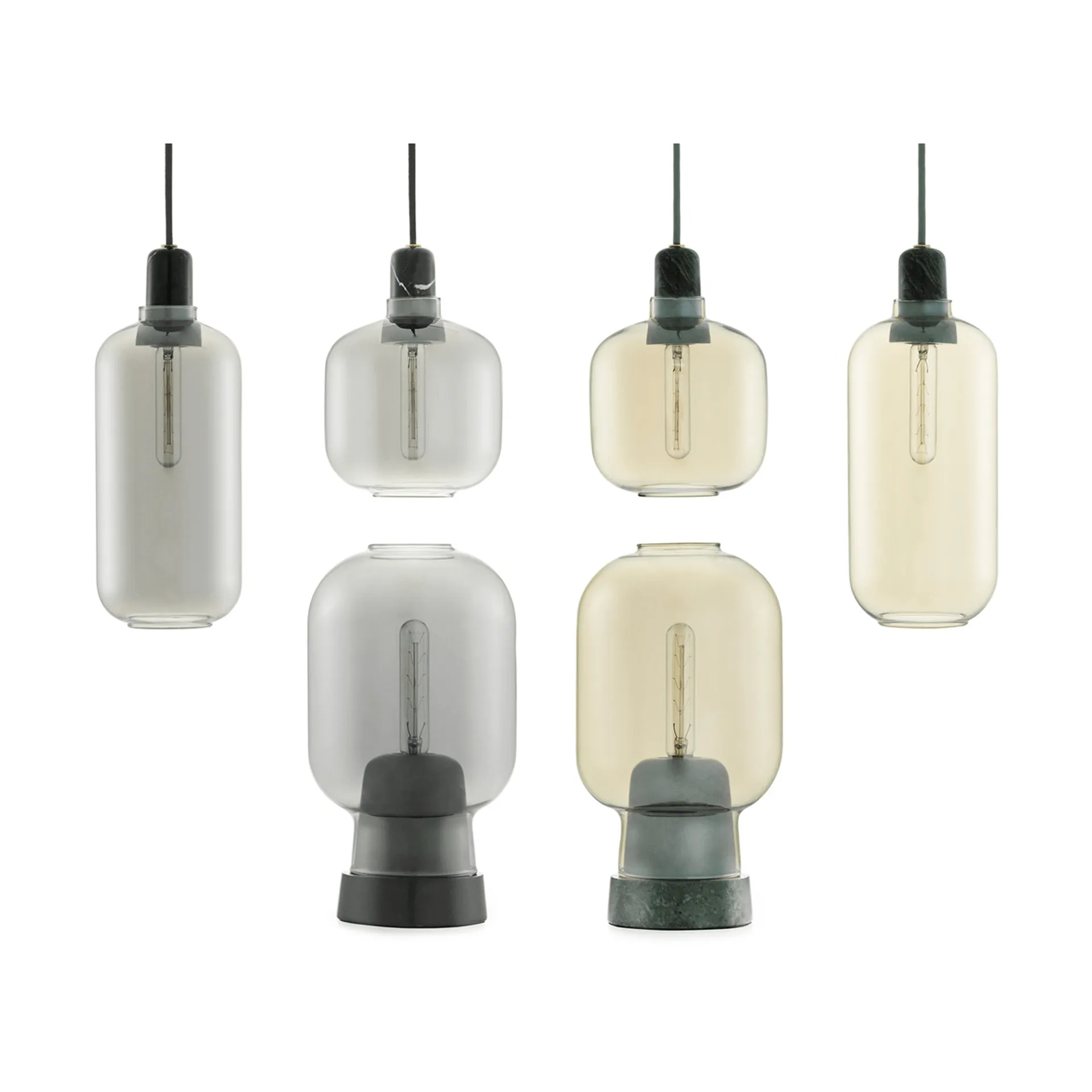 Amp valaisin iso, harmaa-musta Normann Copenhagen
