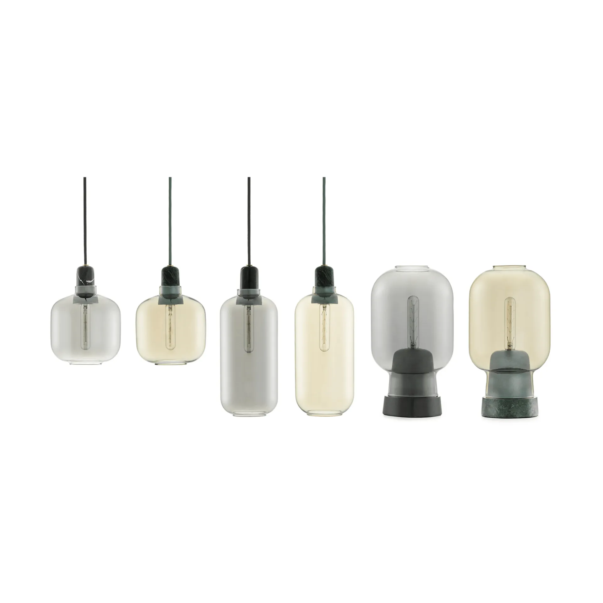 Amp valaisin pieni, harmaa-musta Normann Copenhagen